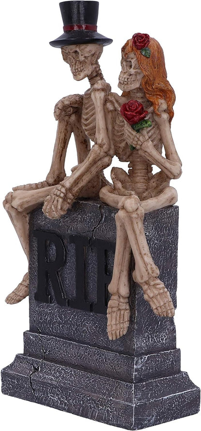Nemesis Now True Love Never Dies Skeleton Lovers Wedding Figurine, Grey, 17cm U5451T1