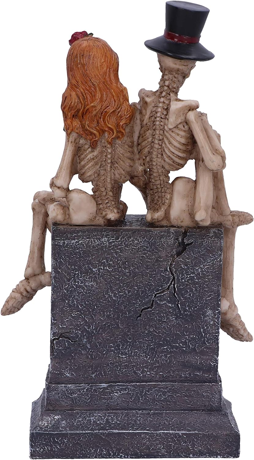 Nemesis Now True Love Never Dies Skeleton Lovers Wedding Figurine, Grey, 17cm U5451T1