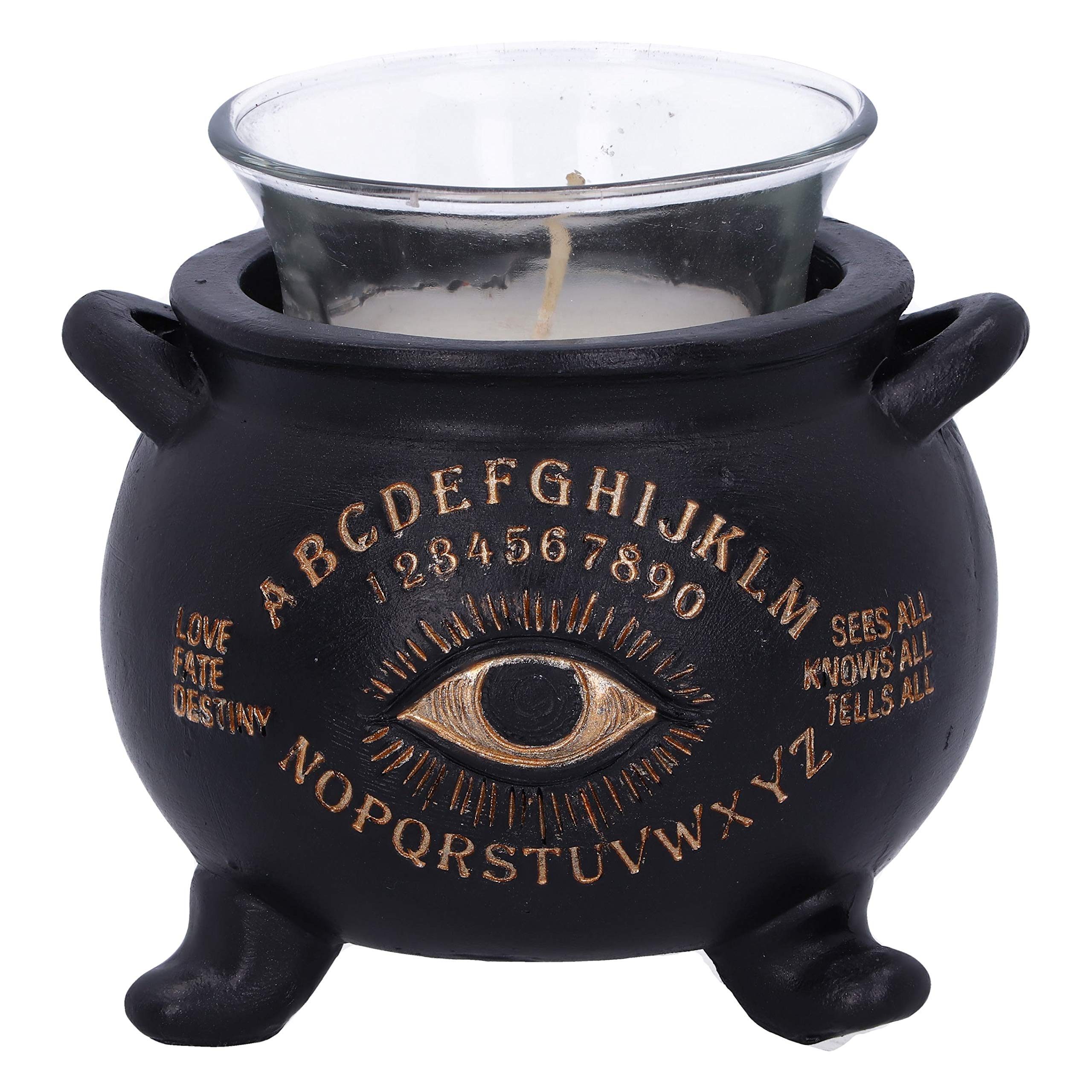 All Seeing Eye Witches Cauldron Tealight Candle Holder