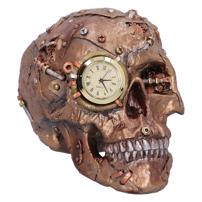 Nemesis Now Scrapped Skull Steampunk Skeleton Figurine, Bronze, 19cm