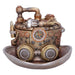 Nemesis Now Bronze Silver Cogwork Hatter Box Steampunk Hat Storage, 14.5cm