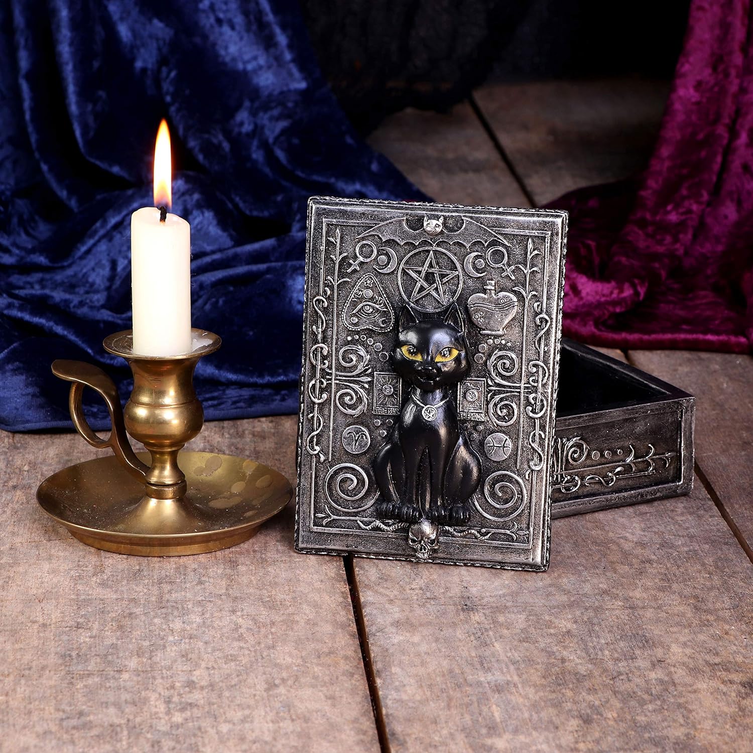 Nemesis Now Familiar Spell Black Cat Sigil Trinket Box 13.7cm