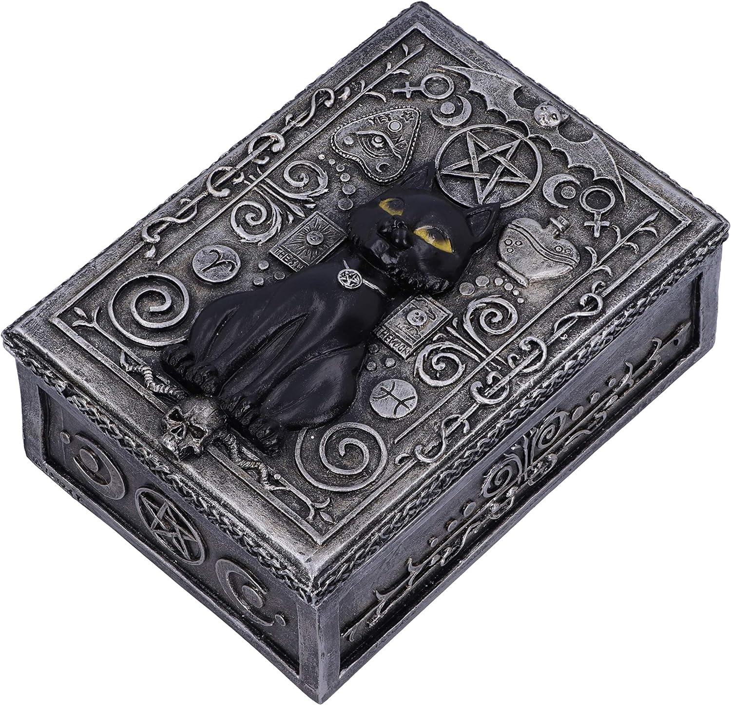 Nemesis Now Familiar Spell Black Cat Sigil Trinket Box 13.7cm