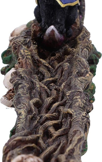Grimalkin Witches Familiar Black Cat And Crescent Moon Incense Burner