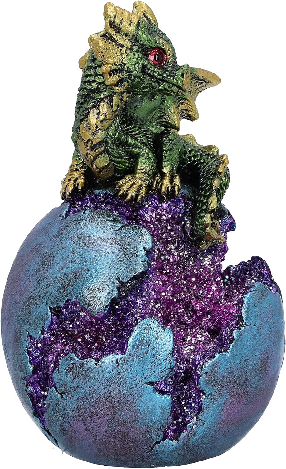 Nemesis Now Geode Guard Green Dragon Sphere Crystal Figurine,12.7cm