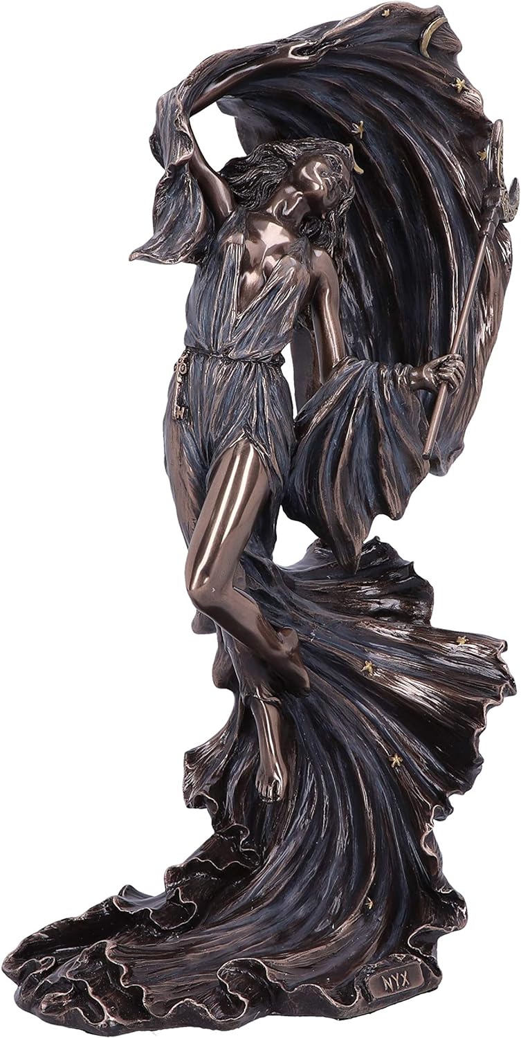 Nemesis Now Bronze Nyx Greek Goddess of the Night Starry Sky Figurine,27.5cm