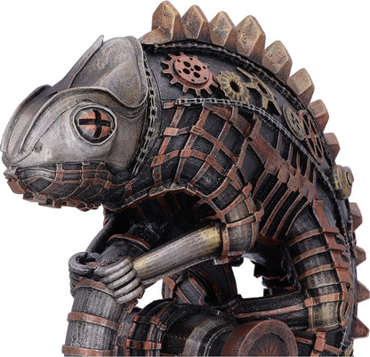 Nemesis Now Steampunk - Figura mecánica de Bronce de Lagarto camaleón, 22,3 cm, Bronce