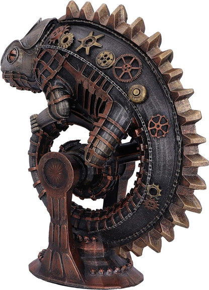 Nemesis Now Steampunk - Figura mecánica de Bronce de Lagarto camaleón, 22,3 cm, Bronce