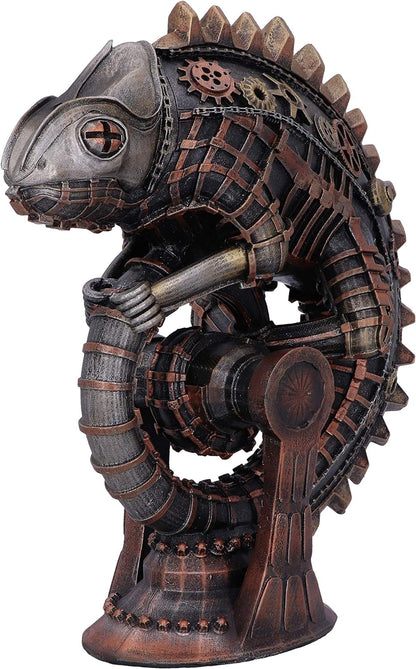 Nemesis Now Steampunk - Figura mecánica de Bronce de Lagarto camaleón, 22,3 cm, Bronce