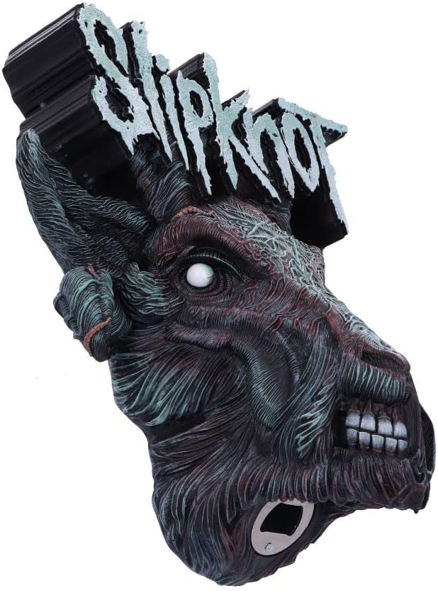 Nemesis Now Officially Licensed Slipknot Infected Goat Logo Wall Mounted Bottle Opener,Black,30cm