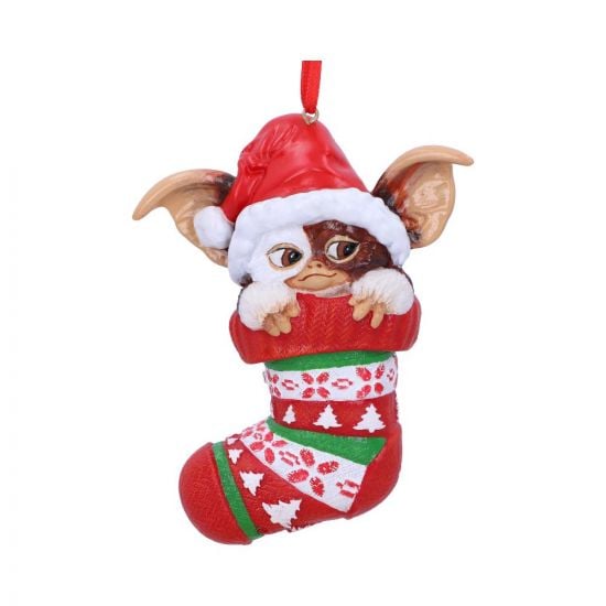 Nemesis Now Gremlins Gizmo in Stocking, Adorno Decorativo para Colgar (12 cm), Color Rojo (B5588T1