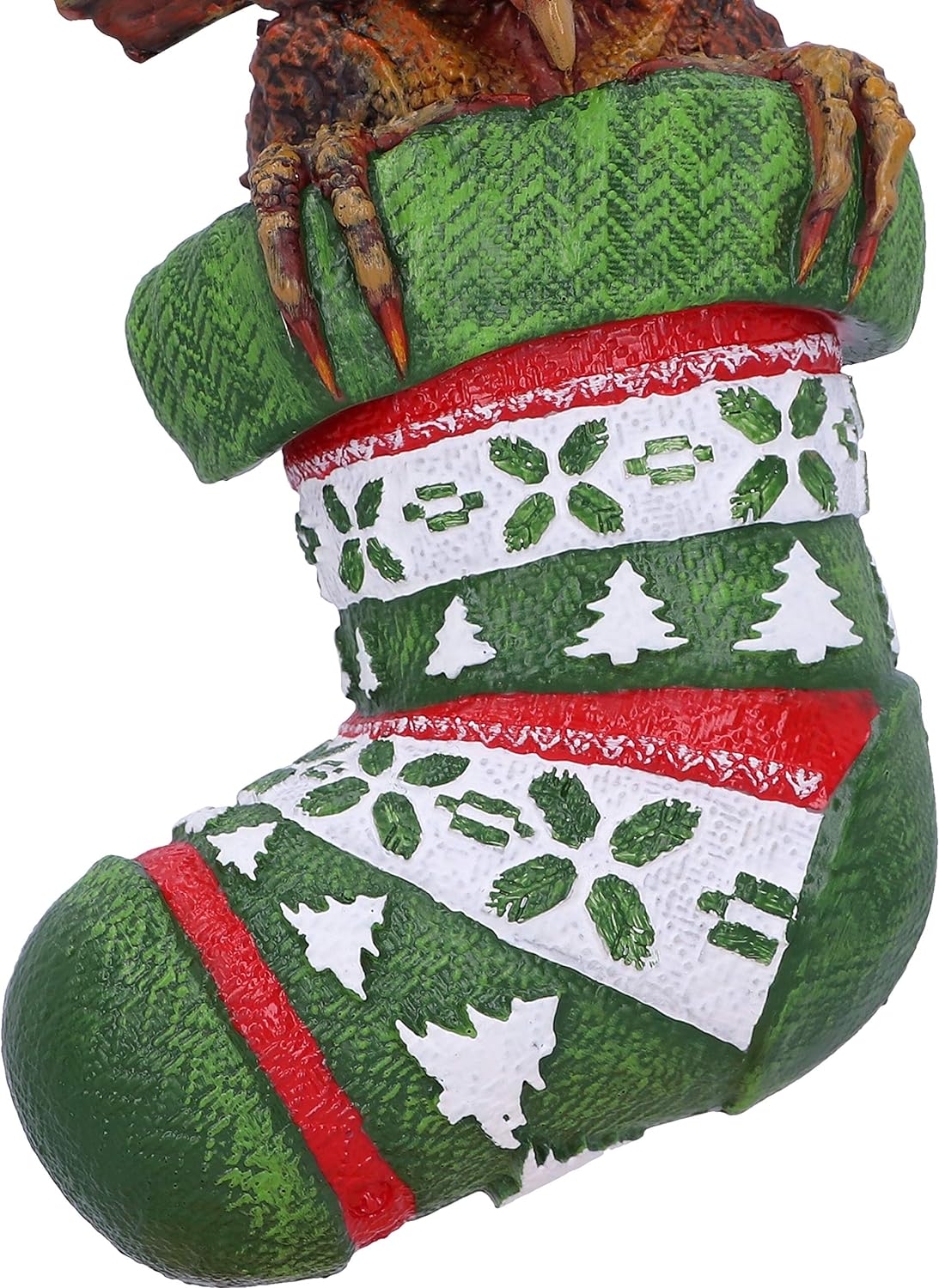 Nemesis Now Gremlins Mohawk in Stocking - Adorno Decorativo para Colgar (12 cm), Color Verde