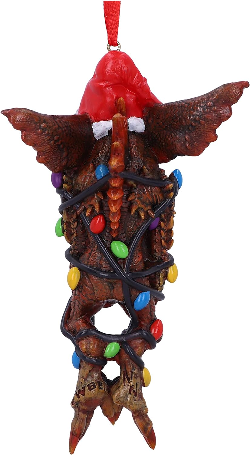 Nemesis Now Gremlins Mowhawk in Fairy Lights Hanging Festive Decorative Ornament, Brown, Christmas