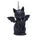 Nemesis Now Cult Cuties Malpuss Hanging Ornament 9.2cm, Resin, Black, Malpuss Winged Occult Cat Hanging Ornament, Bat Cat, Cast in the Finest Resin, Carefully Hand-Painted