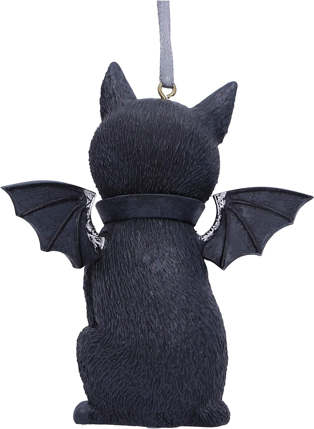 Nemesis Now Cult Cuties Malpuss Hanging Ornament 9.2cm, Resin, Black, Malpuss Winged Occult Cat Hanging Ornament, Bat Cat, Cast in the Finest Resin, Carefully Hand-Painted