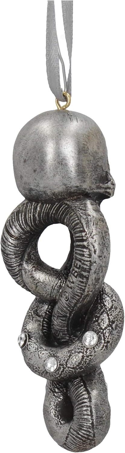 Nemesis Now Producto Oficial de Harry Potter Dark Mark Voldemort Colgante Festivo, Plata, 9,5 cm