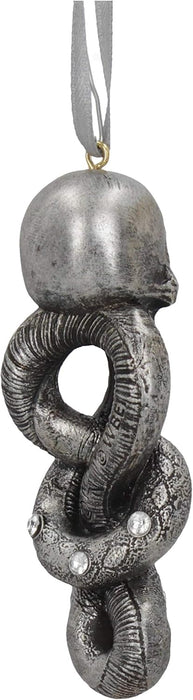 Nemesis Now Producto Oficial de Harry Potter Dark Mark Voldemort Colgante Festivo, Plata, 9,5 cm