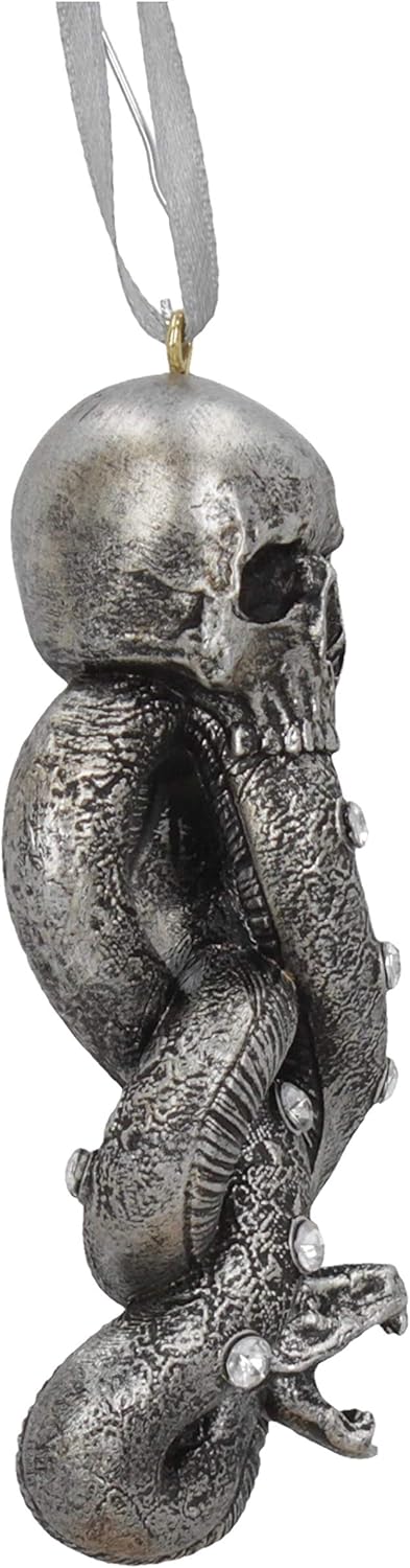 Nemesis Now Producto Oficial de Harry Potter Dark Mark Voldemort Colgante Festivo, Plata, 9,5 cm