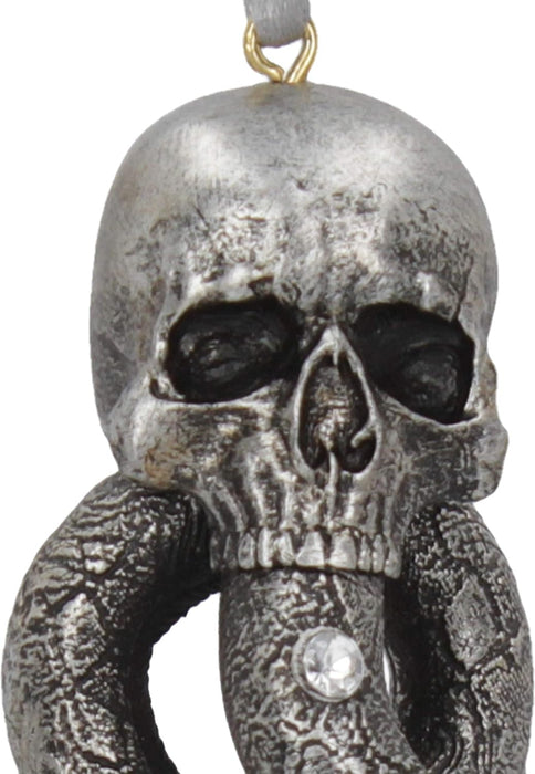 Nemesis Now Producto Oficial de Harry Potter Dark Mark Voldemort Colgante Festivo, Plata, 9,5 cm
