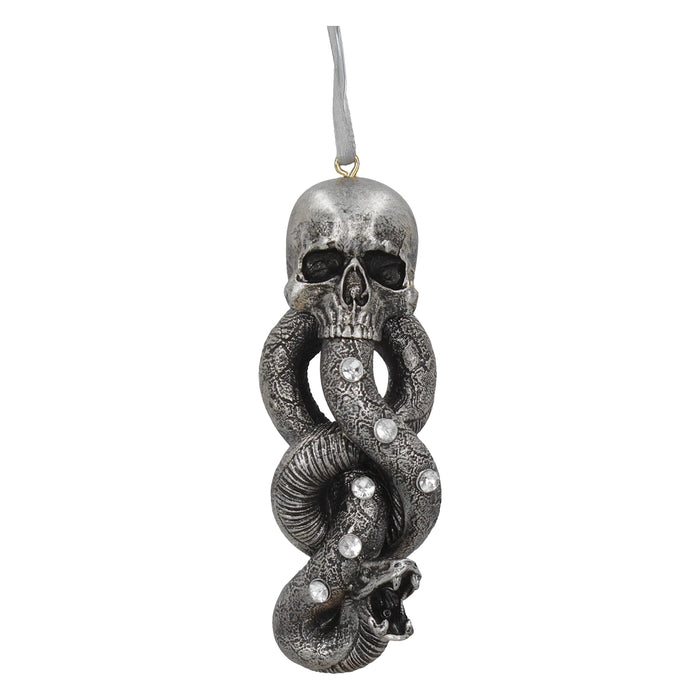 Nemesis Now Producto Oficial de Harry Potter Dark Mark Voldemort Colgante Festivo, Plata, 9,5 cm