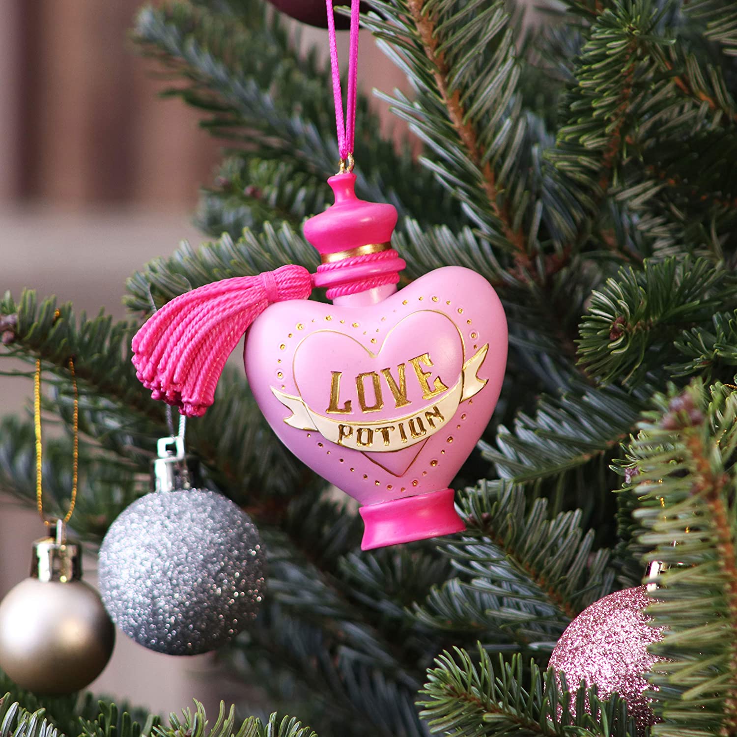 Nemesis Now Harry Potter Love Potion - Adorno Decorativo Decorativo para Colgar (9 cm), Color Rosa (B5624T1)