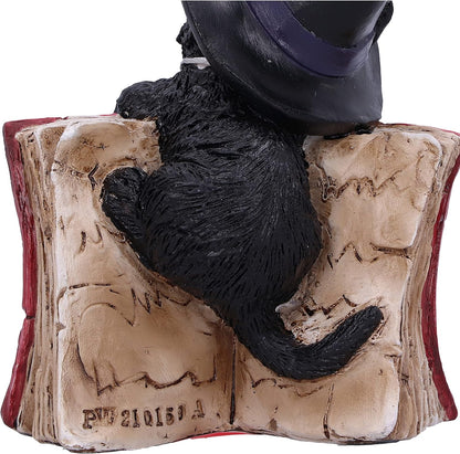 Nemesis Now Kitty's Grimoire Cat Spell Book Figurine 8.2cm, Resin, Red, Witch's Familiar Figurine, Perfect Addition to Any Witchcraft Collection, Cast in the Finest Resin, Expertly Hand-Painted
