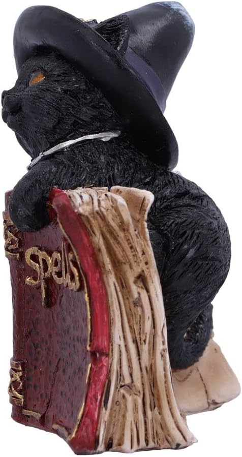 Nemesis Now Kitty's Grimoire Cat Spell Book Figurine 8.2cm, Resin, Red, Witch's Familiar Figurine, Perfect Addition to Any Witchcraft Collection, Cast in the Finest Resin, Expertly Hand-Painted