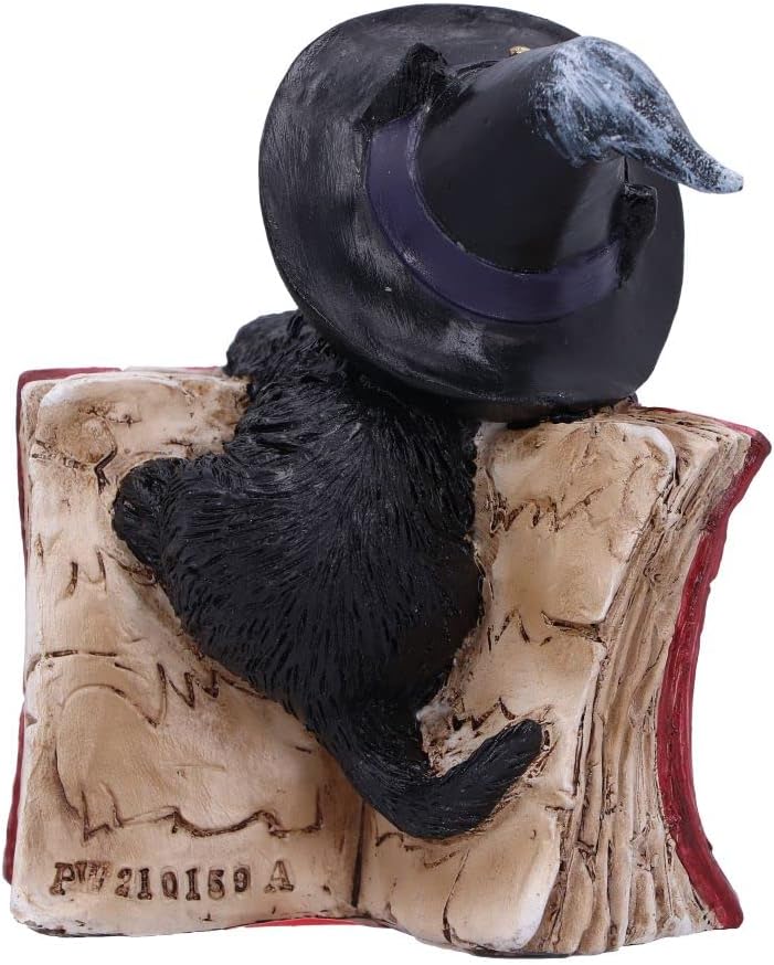 Nemesis Now Kitty's Grimoire Cat Spell Book Figurine 8.2cm, Resin, Red, Witch's Familiar Figurine, Perfect Addition to Any Witchcraft Collection, Cast in the Finest Resin, Expertly Hand-Painted