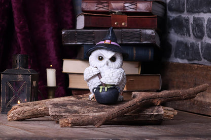Nemesis Now Owl Potion Figurine 17.5cm, White