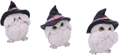 Nemesis Now Three Wise - Figura Decorativa (9 cm), diseño de búho, Color Blanco (U5736U1