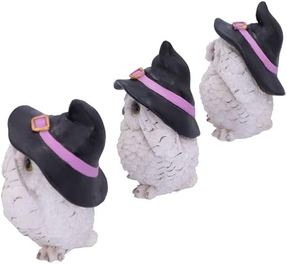 Nemesis Now Three Wise - Figura Decorativa (9 cm), diseño de búho, Color Blanco (U5736U1