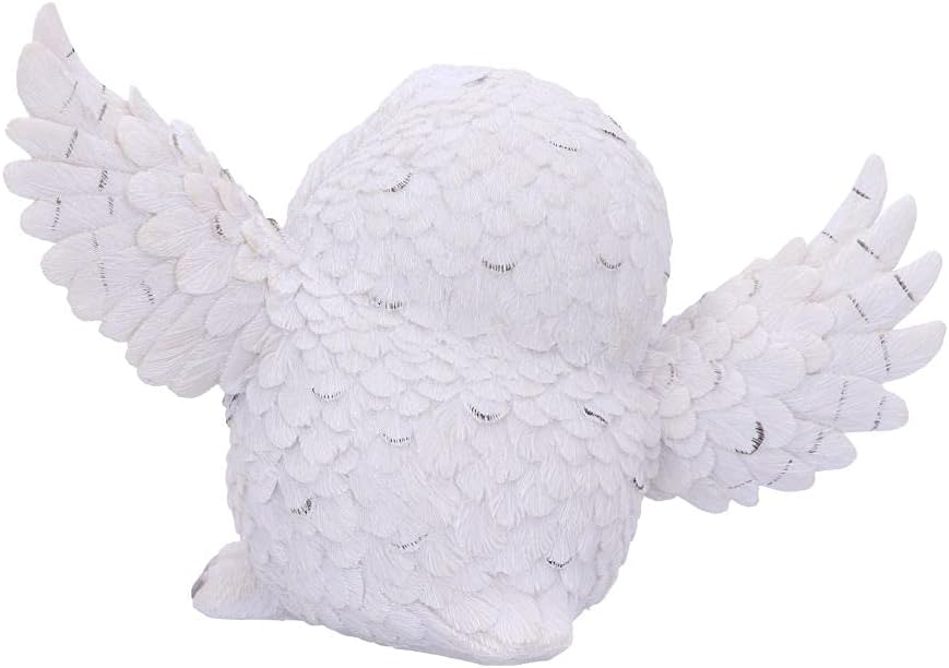Nemesis Now Snowy Delight Owl Figurine 20.5cm, Resin, White, Charming Snowy Delight Figurine, Owl Figurine, Perfect Addition to Any Owl Collection, Cast in the Finest Resin, Expertly Hand-Painted
