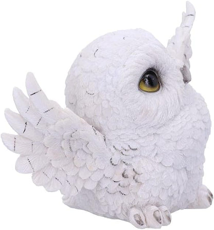 Nemesis Now Snowy Delight Owl Figurine 20.5cm, Resin, White, Charming Snowy Delight Figurine, Owl Figurine, Perfect Addition to Any Owl Collection, Cast in the Finest Resin, Expertly Hand-Painted