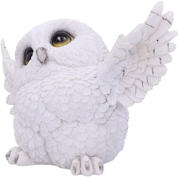 Nemesis Now Snowy Delight Owl Figurine 20.5cm, Resin, White, Charming Snowy Delight Figurine, Owl Figurine, Perfect Addition to Any Owl Collection, Cast in the Finest Resin, Expertly Hand-Painted