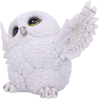 Nemesis Now Snowy Delight Owl Figurine 20.5cm, Resin, White, Charming Snowy Delight Figurine, Owl Figurine, Perfect Addition to Any Owl Collection, Cast in the Finest Resin, Expertly Hand-Painted