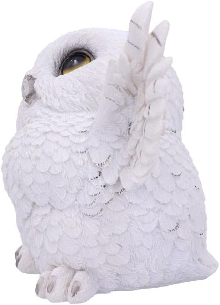 Nemesis Now Snowy Delight Owl Figurine 20.5cm, Resin, White, Charming Snowy Delight Figurine, Owl Figurine, Perfect Addition to Any Owl Collection, Cast in the Finest Resin, Expertly Hand-Painted