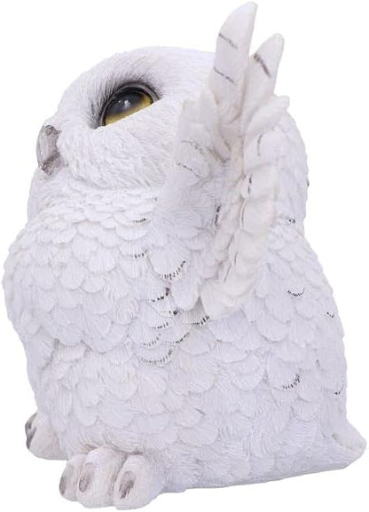 Nemesis Now Snowy Delight Owl Figurine 20.5cm, Resin, White, Charming Snowy Delight Figurine, Owl Figurine, Perfect Addition to Any Owl Collection, Cast in the Finest Resin, Expertly Hand-Painted