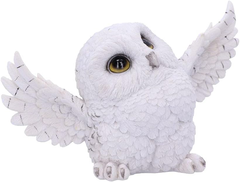 Nemesis Now Snowy Delight Owl Figurine 20.5cm, Resin, White, Charming Snowy Delight Figurine, Owl Figurine, Perfect Addition to Any Owl Collection, Cast in the Finest Resin, Expertly Hand-Painted
