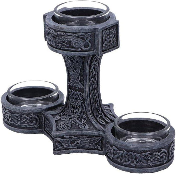 Thor`S Hammer Tea Light Holder 18.5Cm