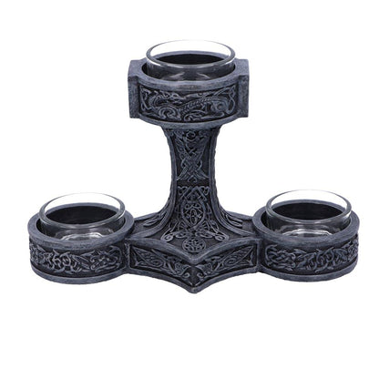 Thor`S Hammer Tea Light Holder 18.5Cm
