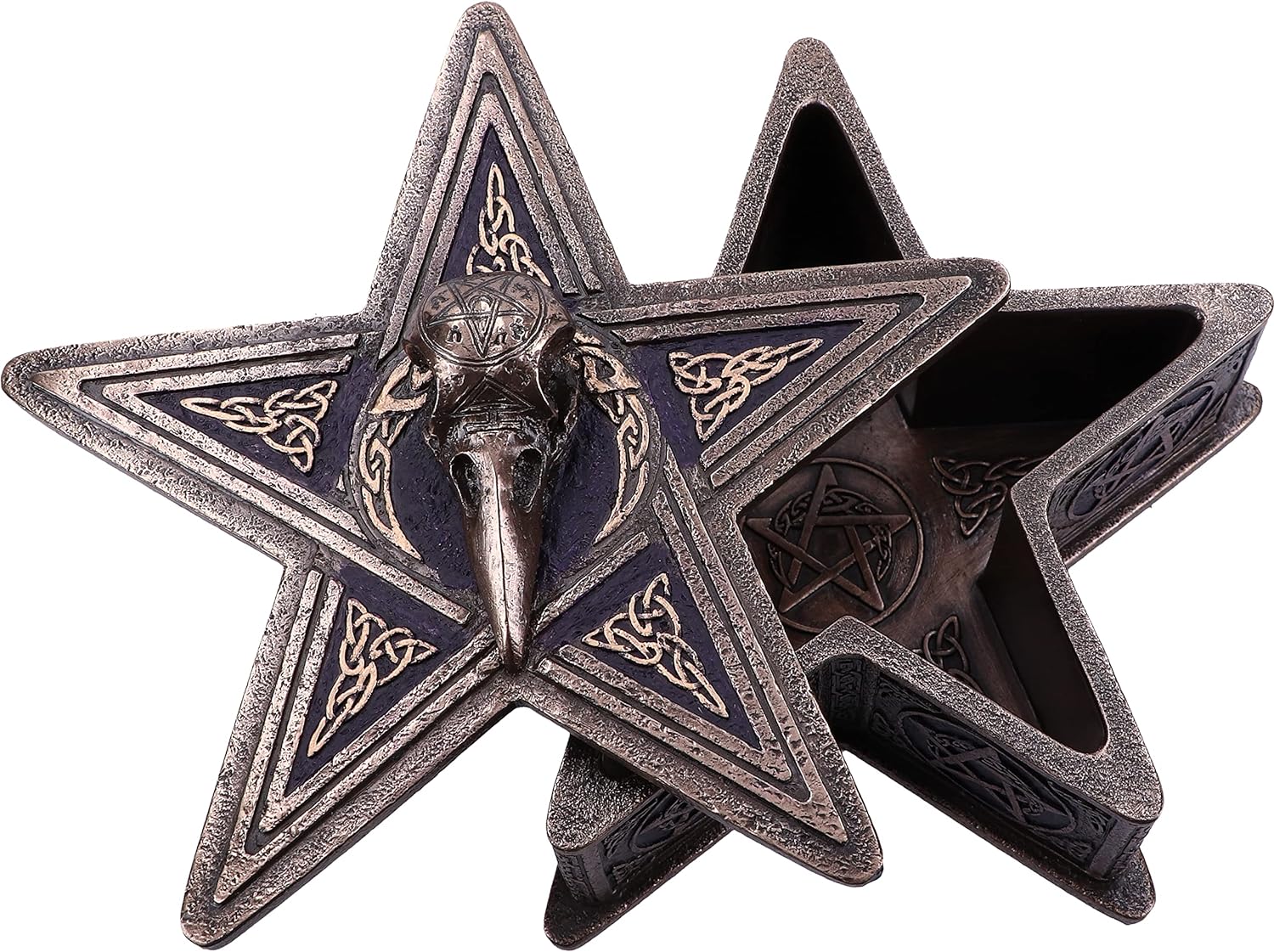 Nemesis Now Pentagram Raven Box - Caja (16,5 cm), color bronce