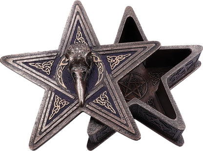 Nemesis Now Pentagram Raven Box - Caja (16,5 cm), color bronce