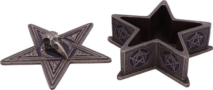 Nemesis Now Pentagram Raven Box - Caja (16,5 cm), color bronce