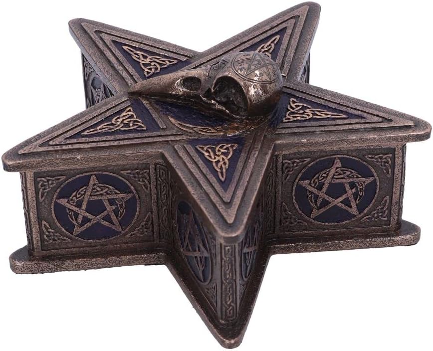 Nemesis Now Pentagram Raven Box - Caja (16,5 cm), color bronce