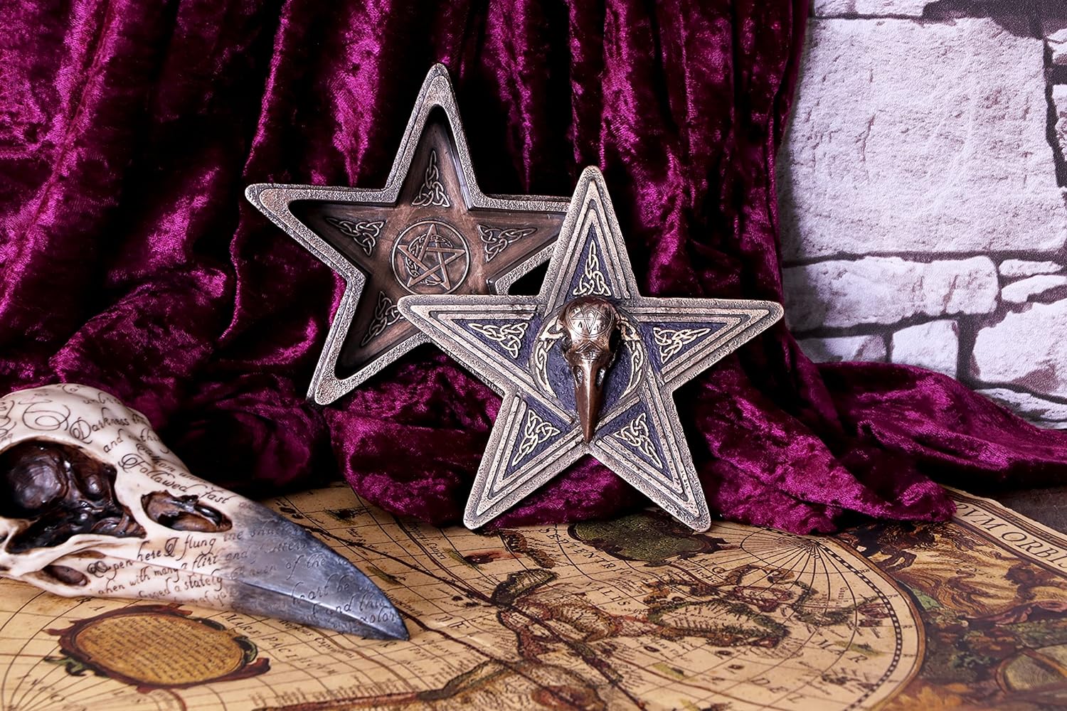 Nemesis Now Pentagram Raven Box - Caja (16,5 cm), color bronce