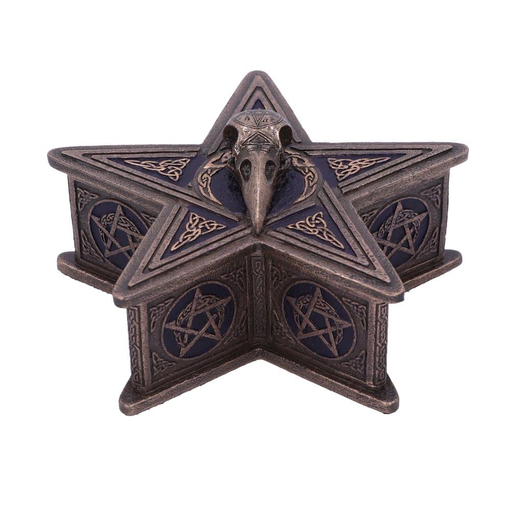 Nemesis Now Pentagram Raven Box - Caja (16,5 cm), color bronce