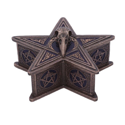 Nemesis Now Pentagram Raven Box - Caja (16,5 cm), color bronce