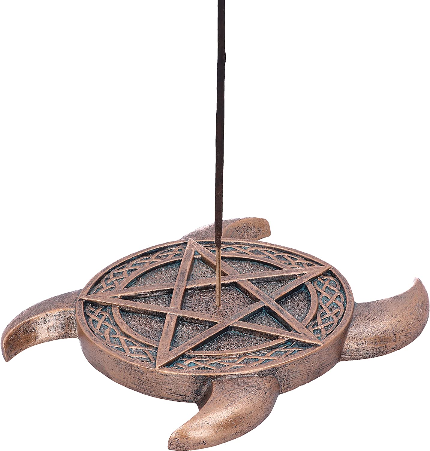 Bronze Triple Moon Pentacle Incense Burner 15.5Cm