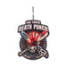 Nemesis Now Five Finger Death Punch - Decoración navideña Colgante de Resina de 9,5 cm, Color Rojo, con Licencia Oficial de Cinco Dedos, decoración de Navidad, Fundido en Resina, Pintado a Mano por