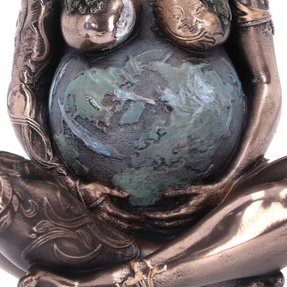 Nemesis Now Figura de Arte de la Madre Tierra (Mini) de 8,5 cm, Resina, Bronce